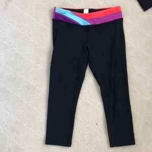 Black ivivva crops! size 10
